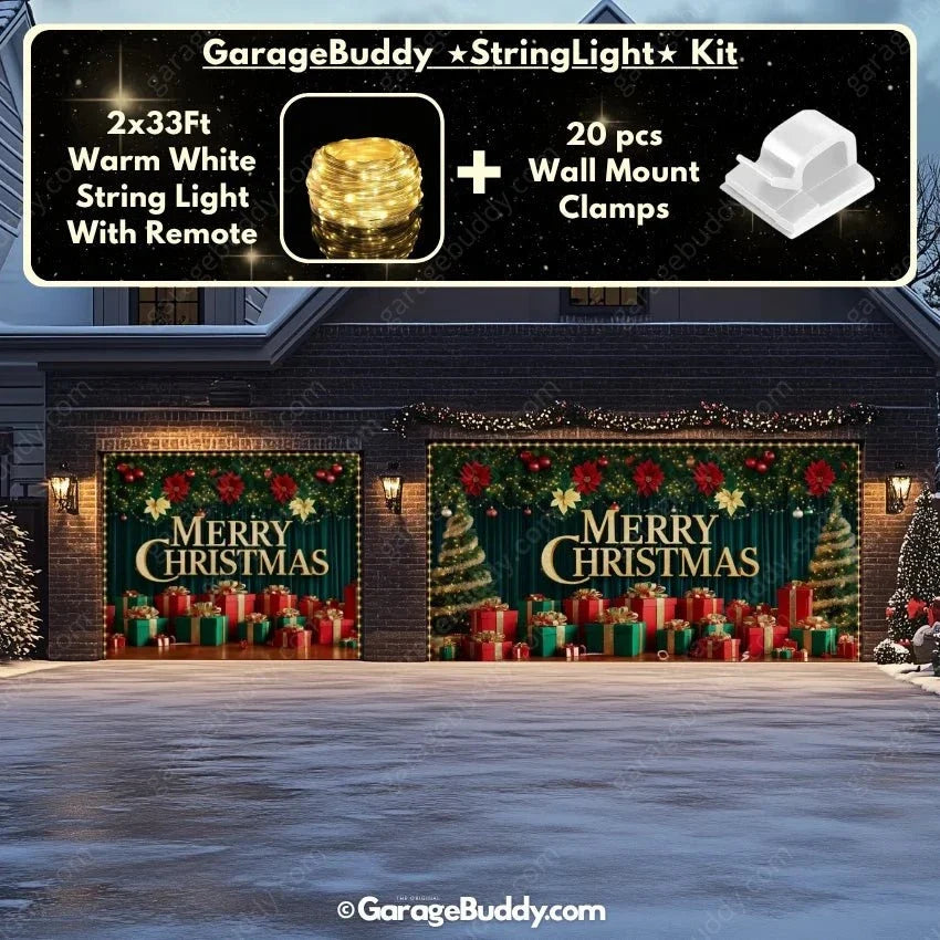 Christmas Garage Door Cover – Festive Gingerbread Design for Holiday Decor 13