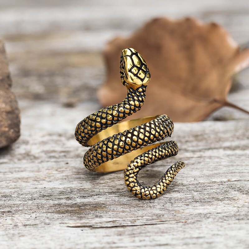 Coiled Snake Stainless Steel Ring 6