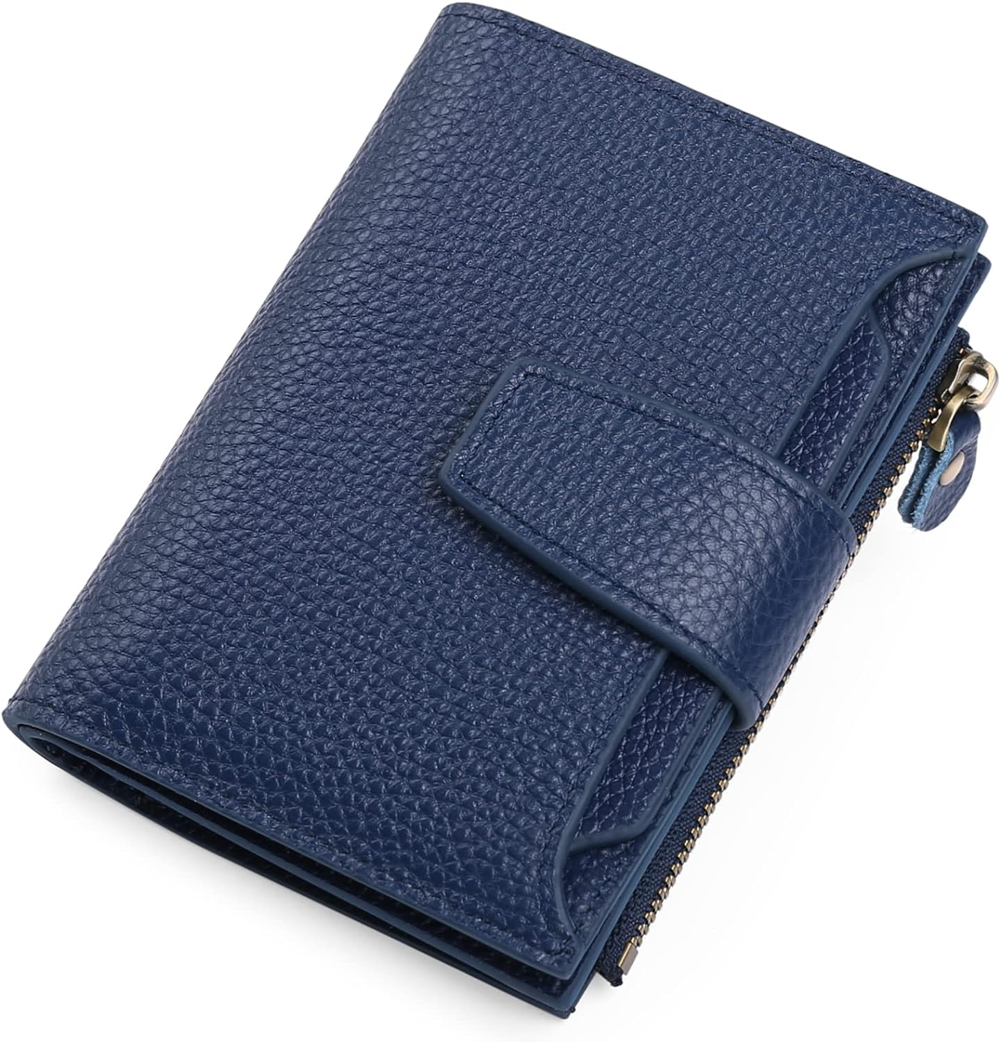 Compact Genuine Leather Wallet with RFID Protection, 14 Card Slots, Multi-Pocket Design 10