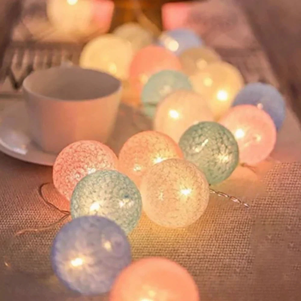 Cotton Ball Garland 1