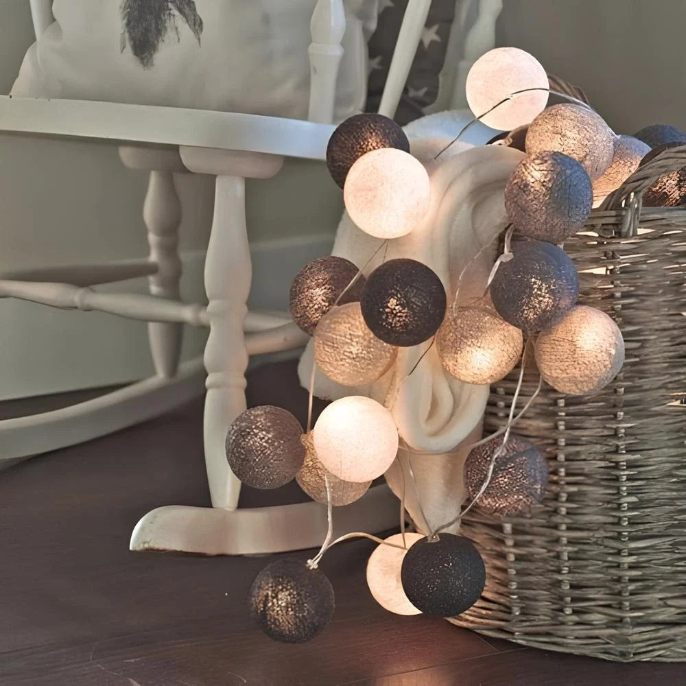 Cotton Ball Garland 10