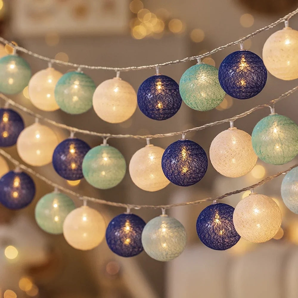 Cotton Ball Garland 13