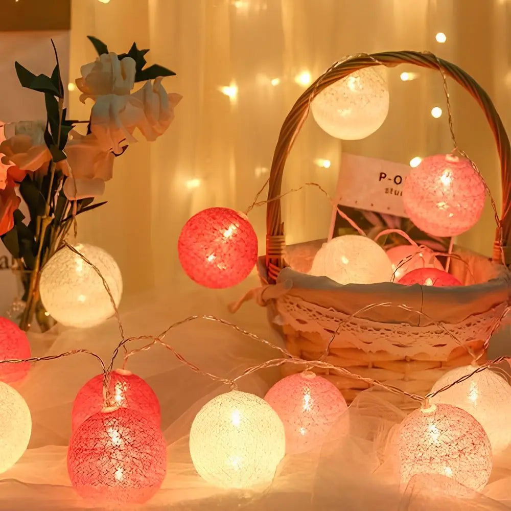 Cotton Ball Garland 6