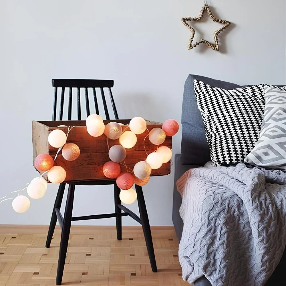 Cotton Ball Garland 8
