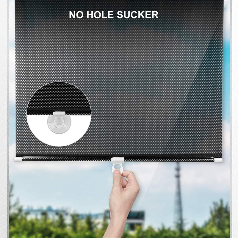 Customizable Sunshade for Windows and Doors, Black PVC, Easy Suction Cup Installation 6