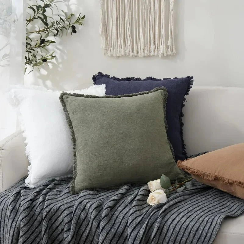 Decoratieve Katoen Linnen Kussenslopen Luxe Woonaccessoire Set van 2 3