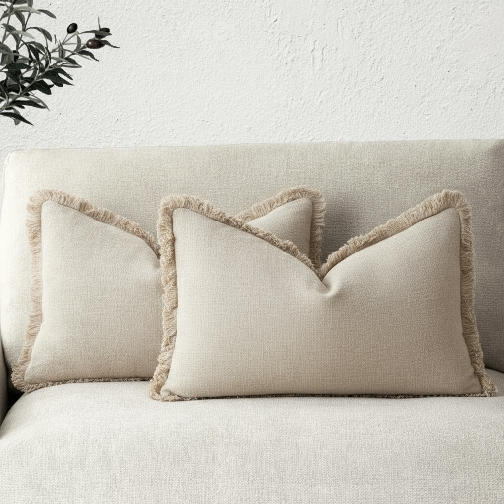 Decoratieve Katoen Linnen Kussenslopen Luxe Woonaccessoire Set van 2 9
