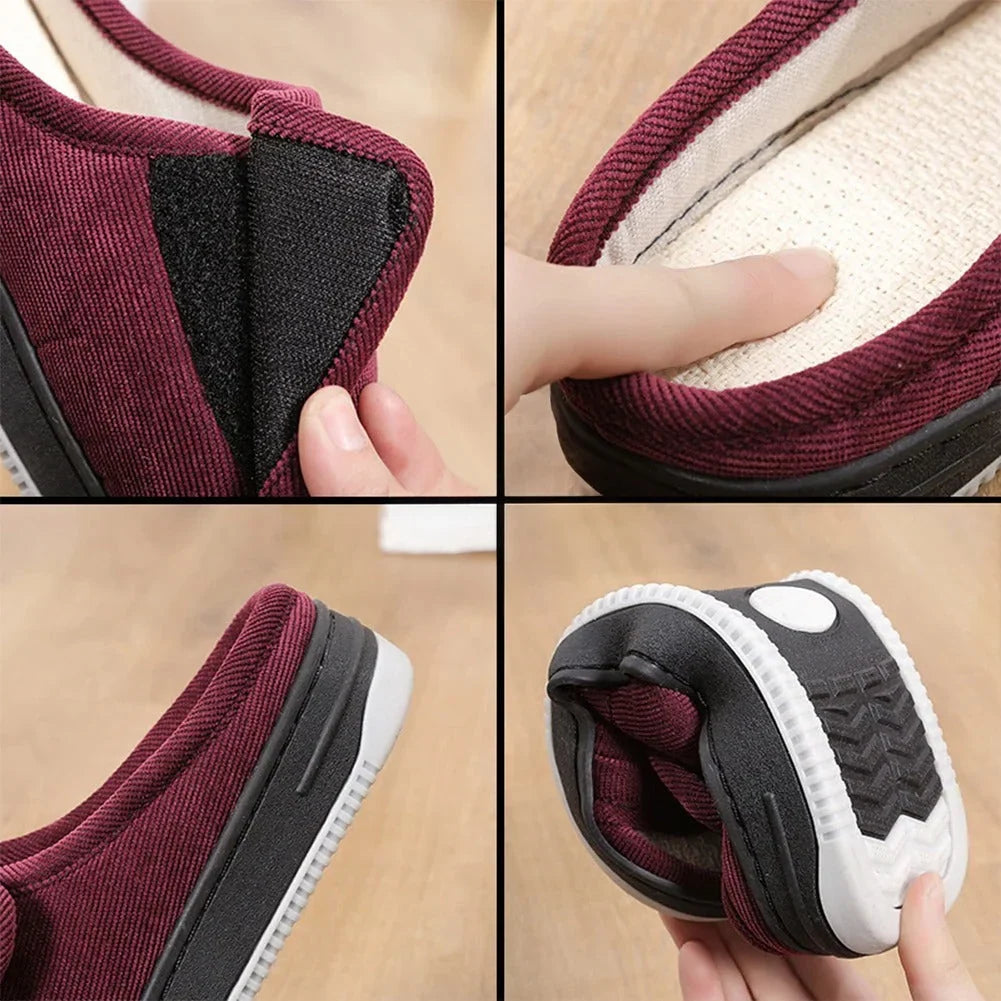 Wide-fit slippers