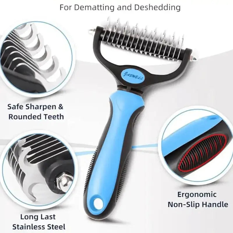 Dog Brush – Two-Sided Slicker and Deshedding Brush for Tangle-Free Grooming 3