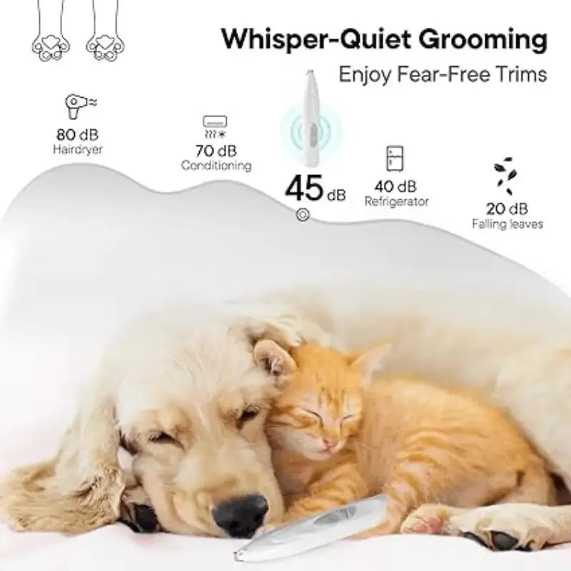 Dog Trimmer and Clippers with LED Light for Precise Paw Grooming 6