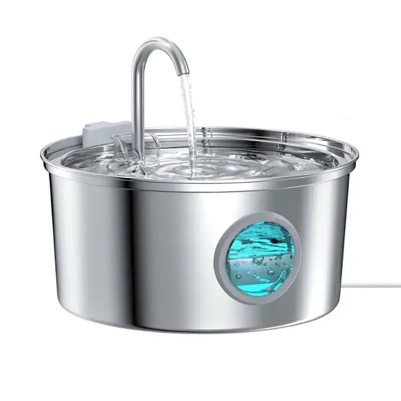 Dog Water Fountain - 3.2L Automatic Drinking Fountain for Large Dogs, Stainless Steel, Quiet Operation 0