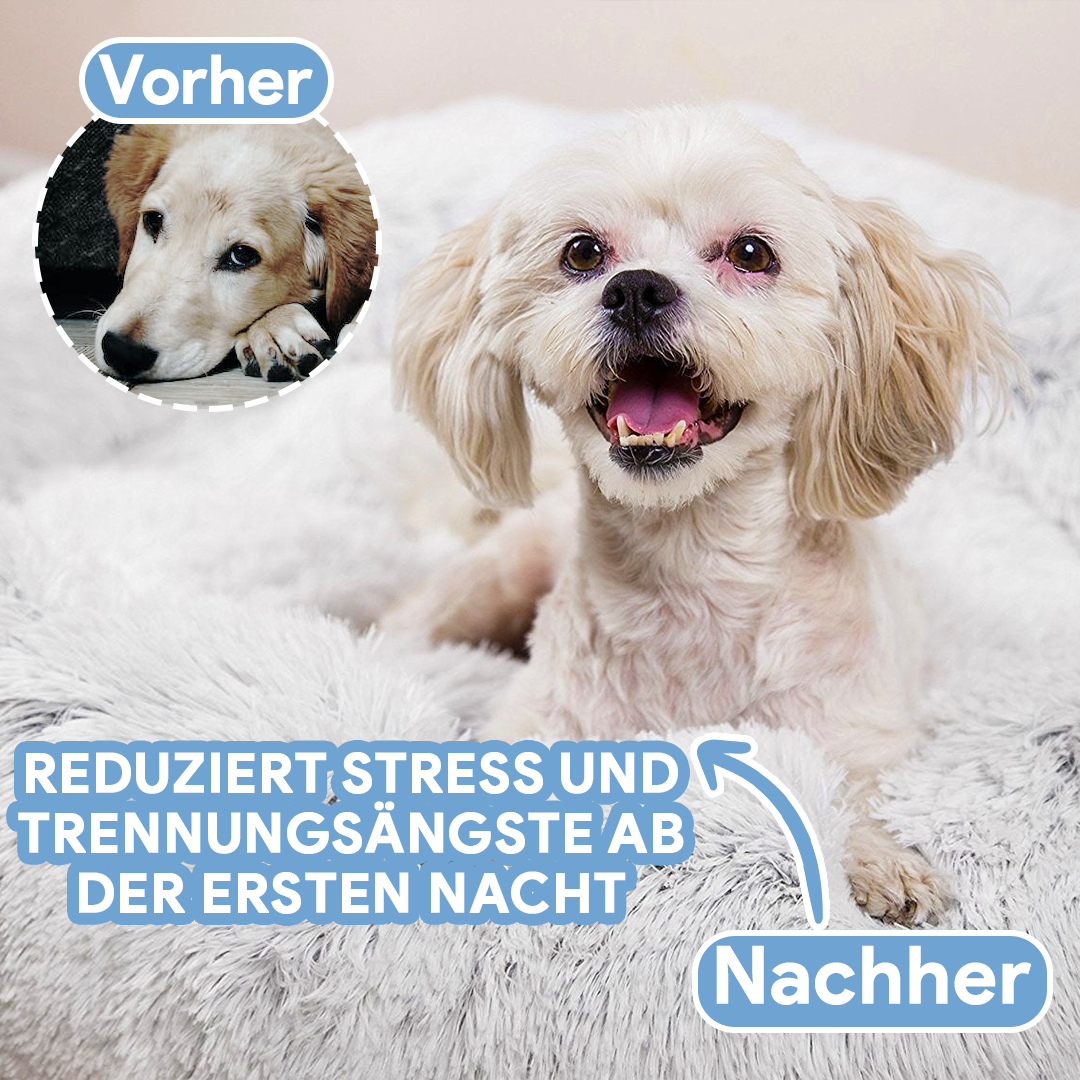 Coussin-lit pour chien – Design doux en peluche avec fond antidérapant et housse lavable