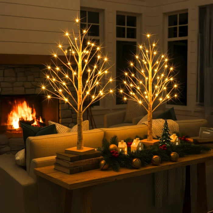 Tabletop Birch Tree Lamp – Warm White Branch Lights for Bedside Reading
