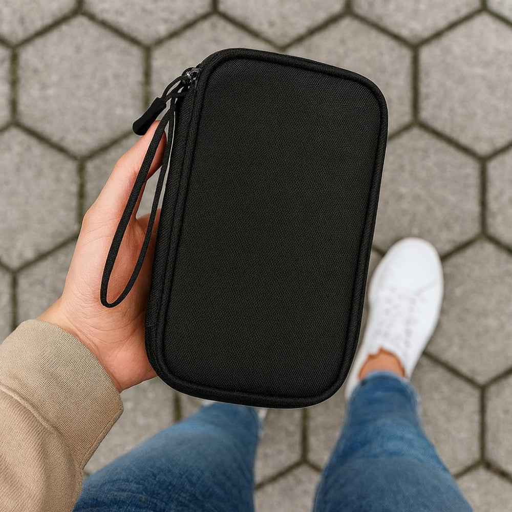 Electronics Organizer Travel Storage Case Fabric Portable Design 0