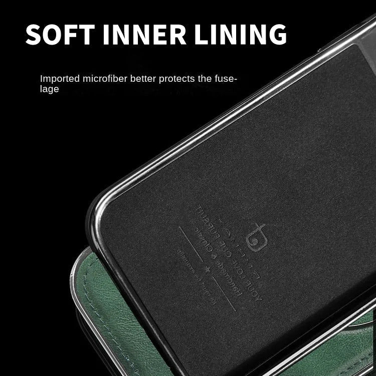 Elegant leren hoesje voor iPhone met magnetische standaard – stijlvolle bescherming 5