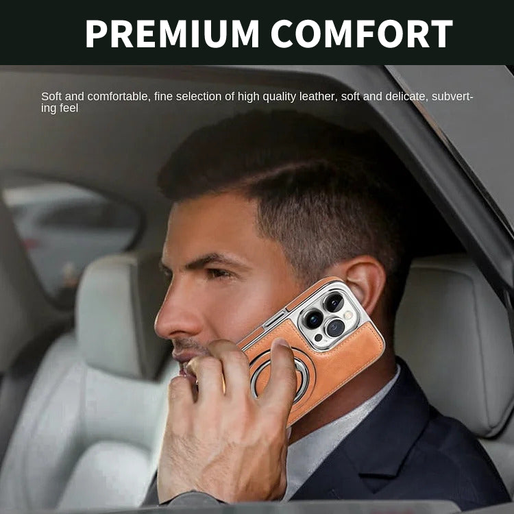 Elegant leren hoesje voor iPhone met magnetische standaard – stijlvolle bescherming 6