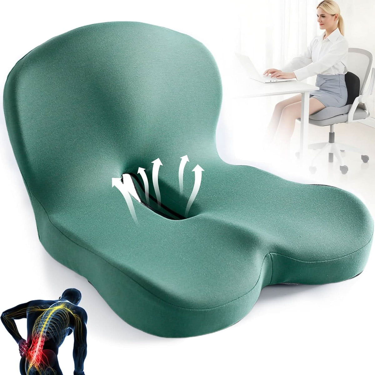 ErgoComfort Cushion – Ergonomisch zitkussen van traagschuim 12