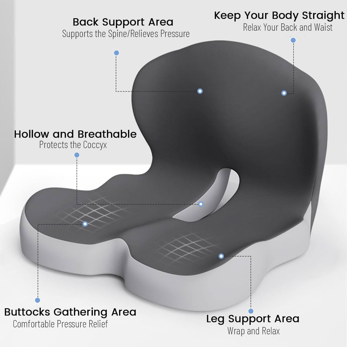 ErgoComfort Cushion – Ergonomisch zitkussen van traagschuim 7