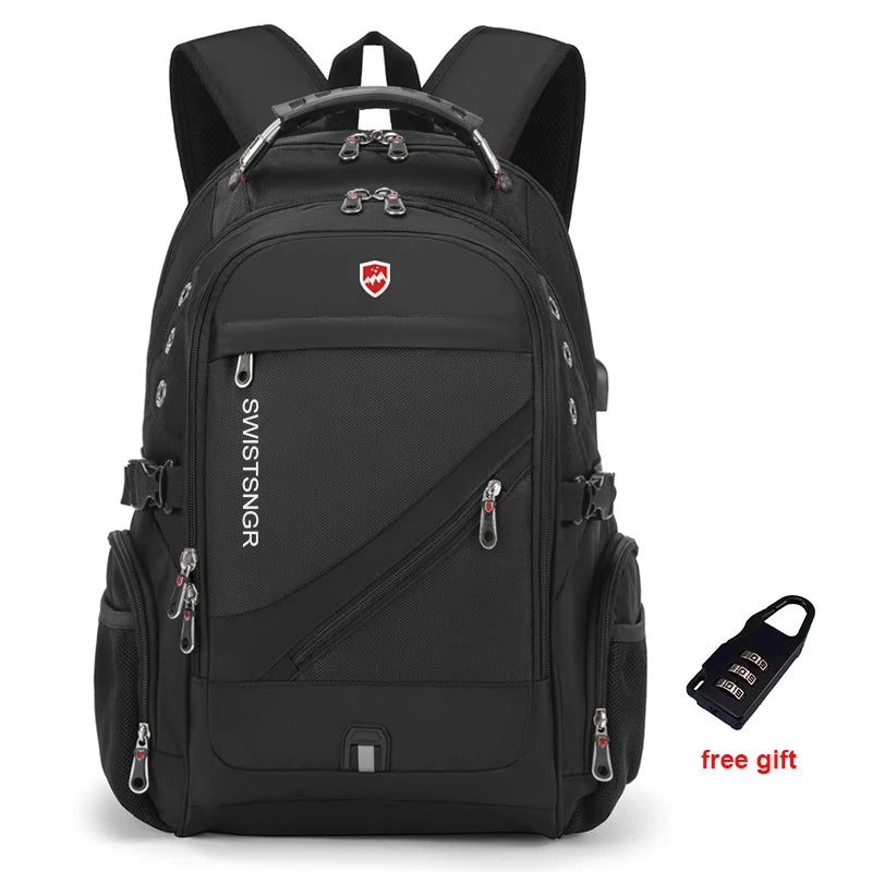 Extra-Large Waterproof Laptop Backpack for Men with USB Charging & Anti-Theft Security 1