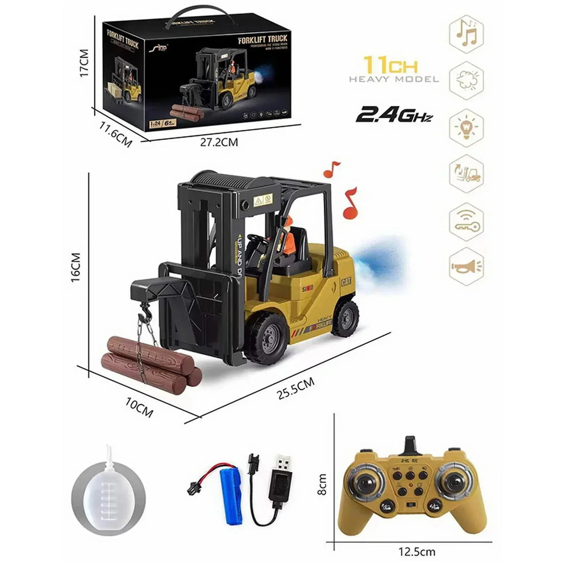 Chariot Élévateur Télécommandé LiftForce – Jouet de Construction Télécommandé Réaliste pour Enfants