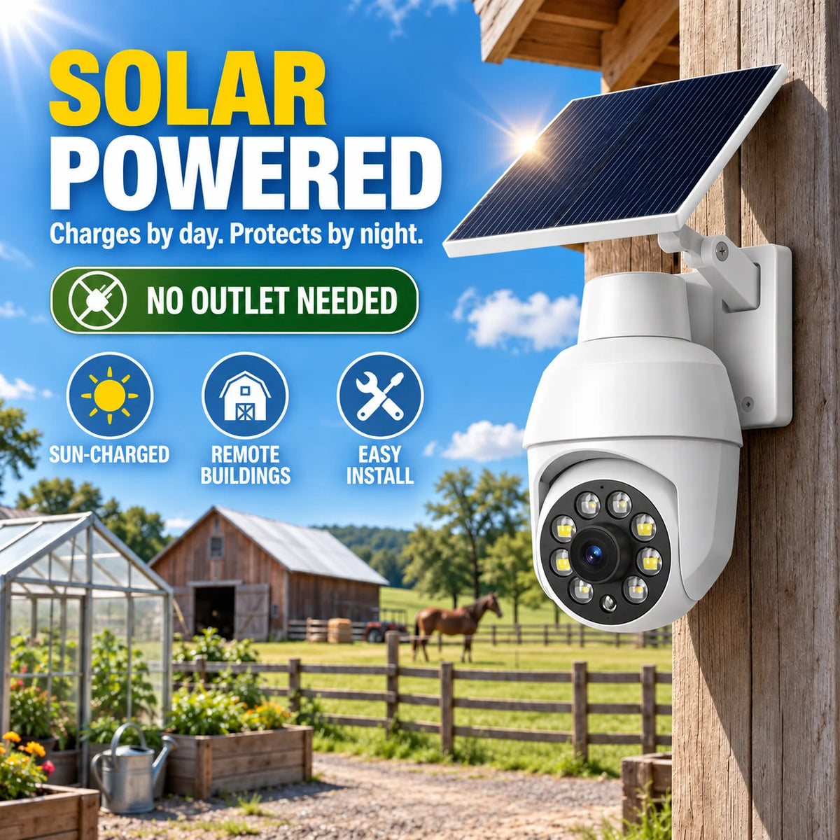 ⏰Final 6 Hours Sale 50% OFF🔥🔥 - Solar-Powered Simulated Surveillance Camera Street Light 2