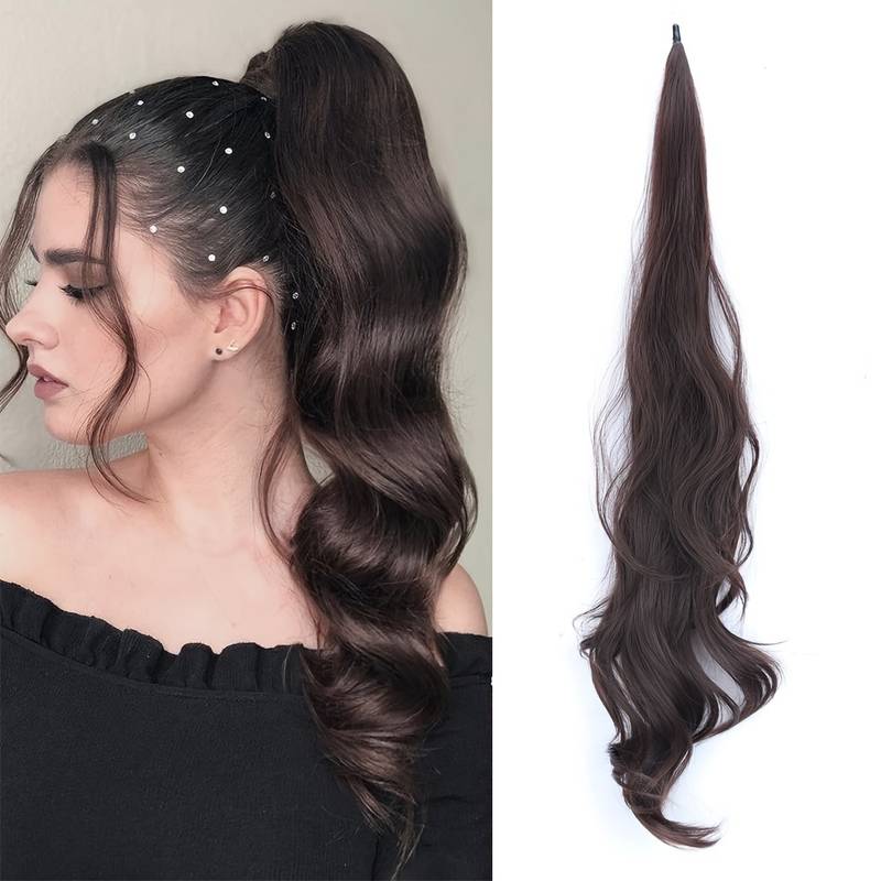 Flexible Wrap-Around Ponytail for Long, Full Hair - Selena 7
