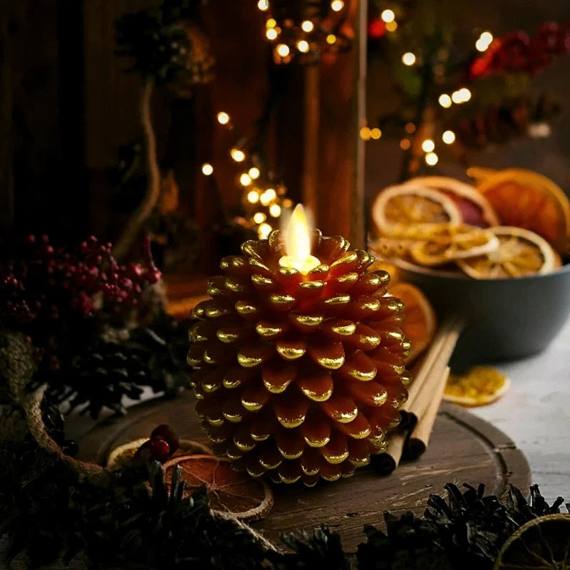 ForestHearth™ Flameless Pinecone Candles 0