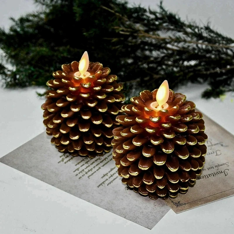 ForestHearth™ Flameless Pinecone Candles 8
