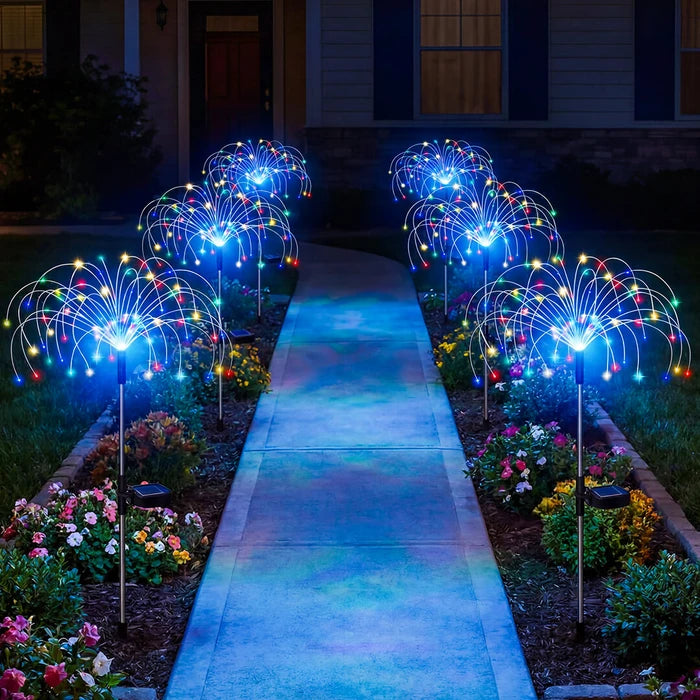 Solar Starburst Garden Stake – Wire-Free Multicolor Light from Dusk to Dawn