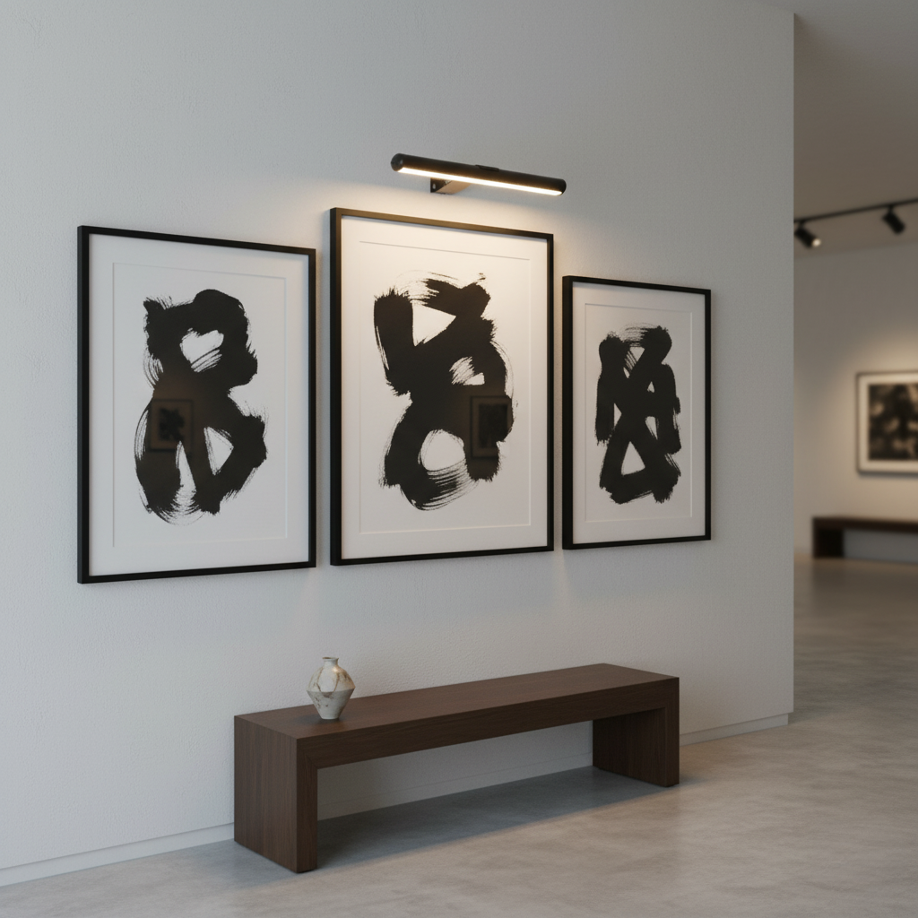 GalleryGlow | Elegant Wireless Wall Light Adjustable LED for Artwork Display 3