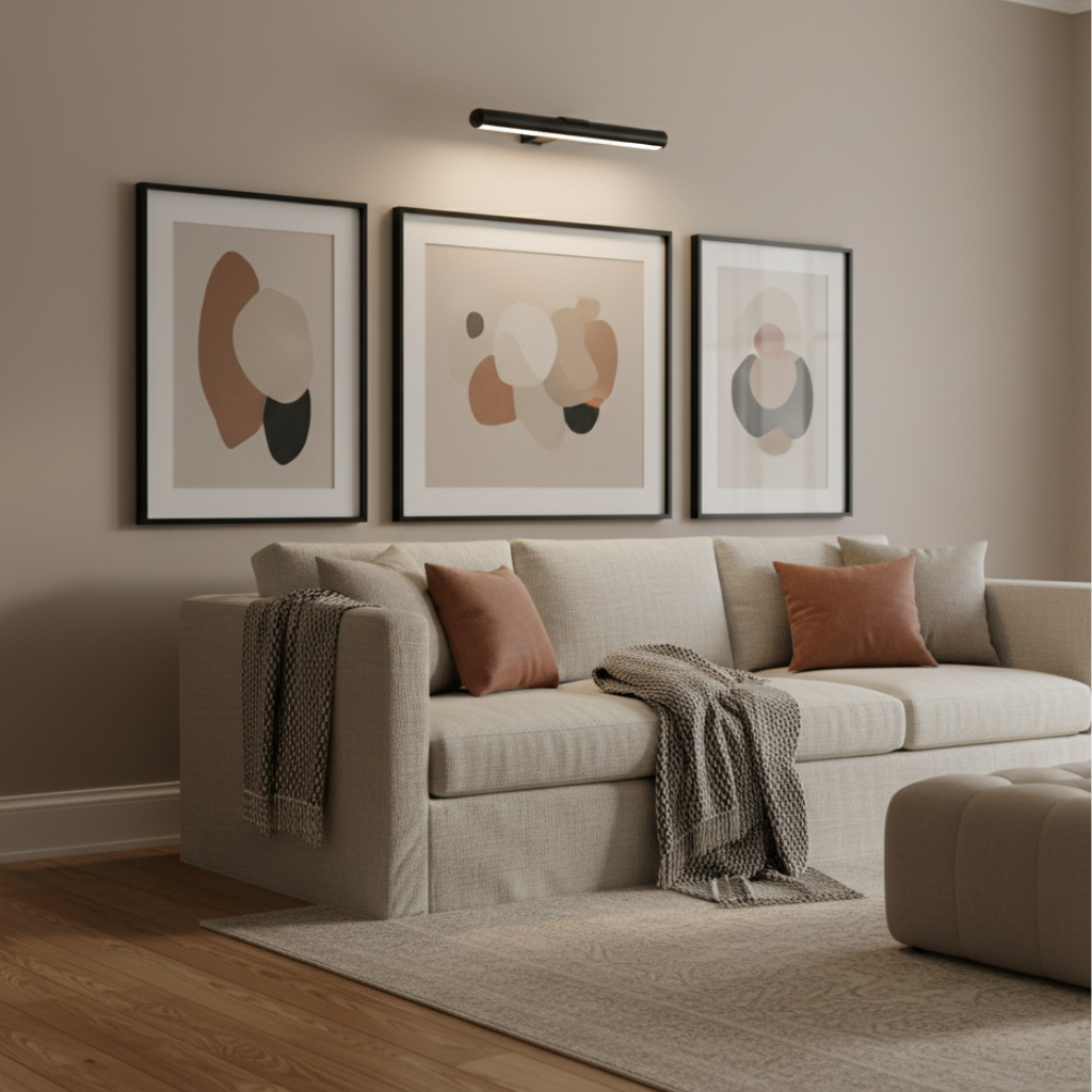 GalleryGlow | Elegant Wireless Wall Light Adjustable LED for Artwork Display 6