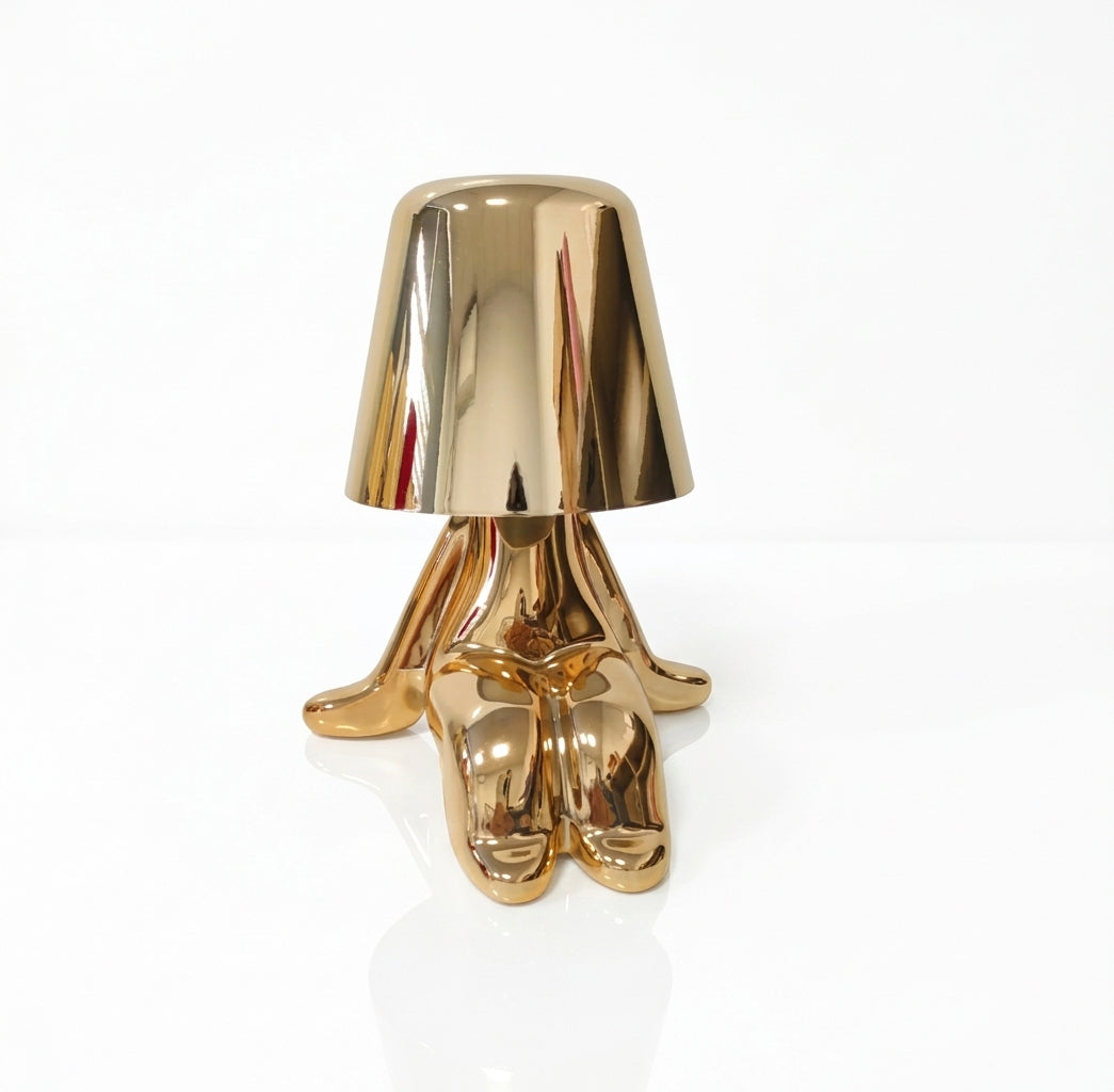 Table Lamp – Modern Thinker-Inspired Resin Design with Warm LED Illumination