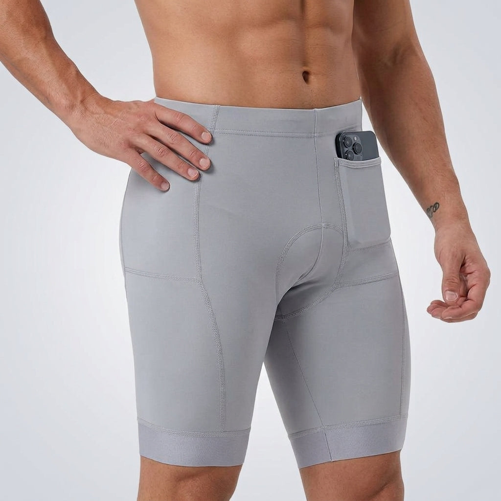 Men's Cycling Shorts – Gel Padding with Grip Legs and Reflective Trim