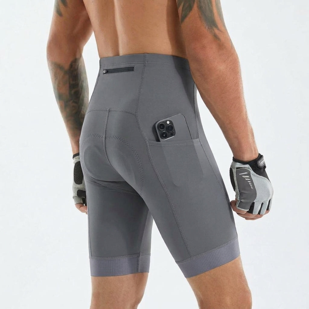 Men's Cycling Shorts – Gel Padding with Grip Legs and Reflective Trim