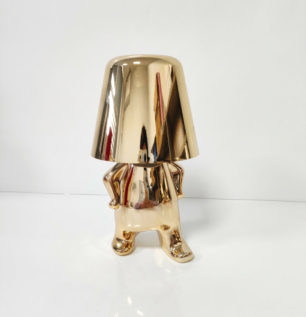 Table Lamp – Modern Thinker-Inspired Resin Design with Warm LED Illumination