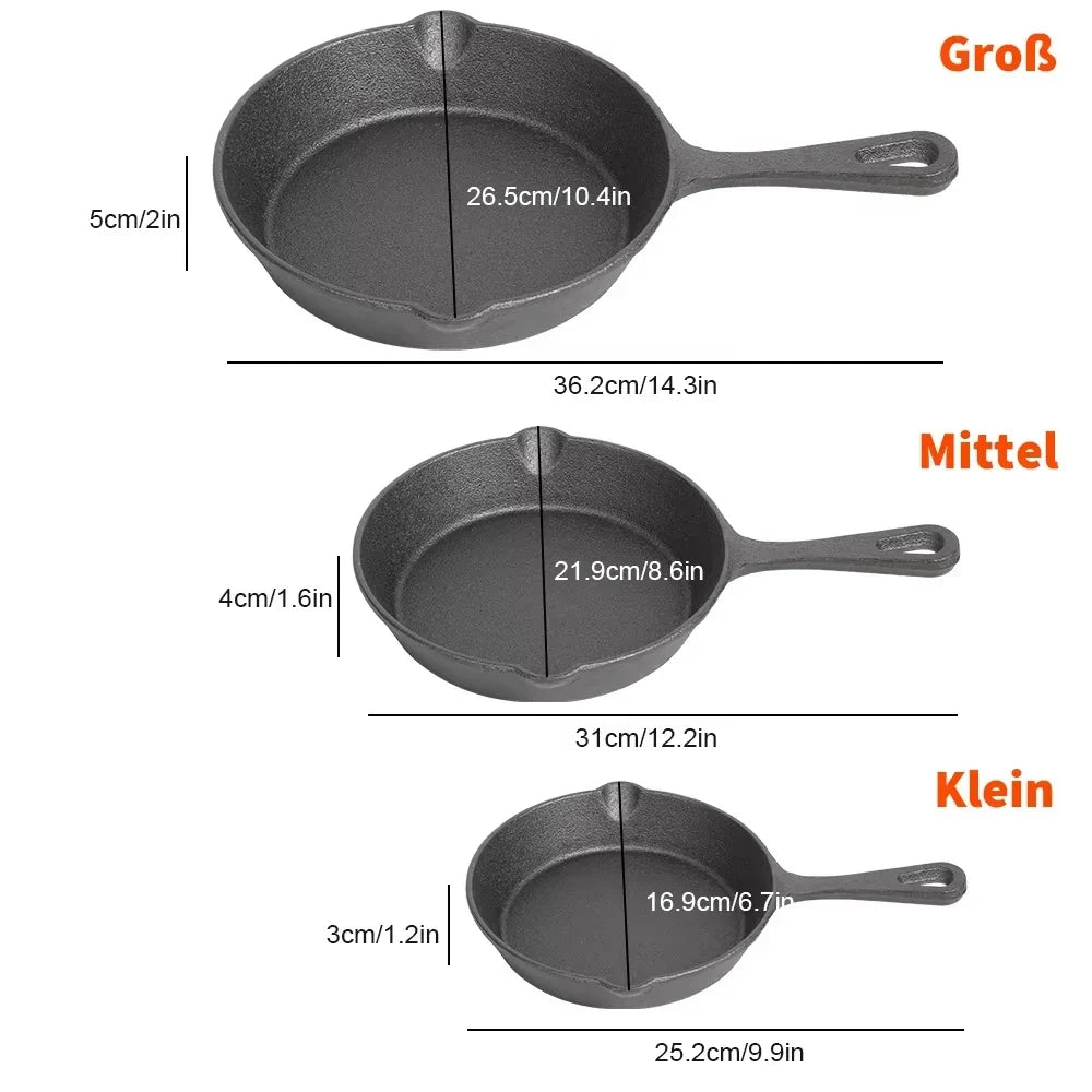 Cast iron skillet set