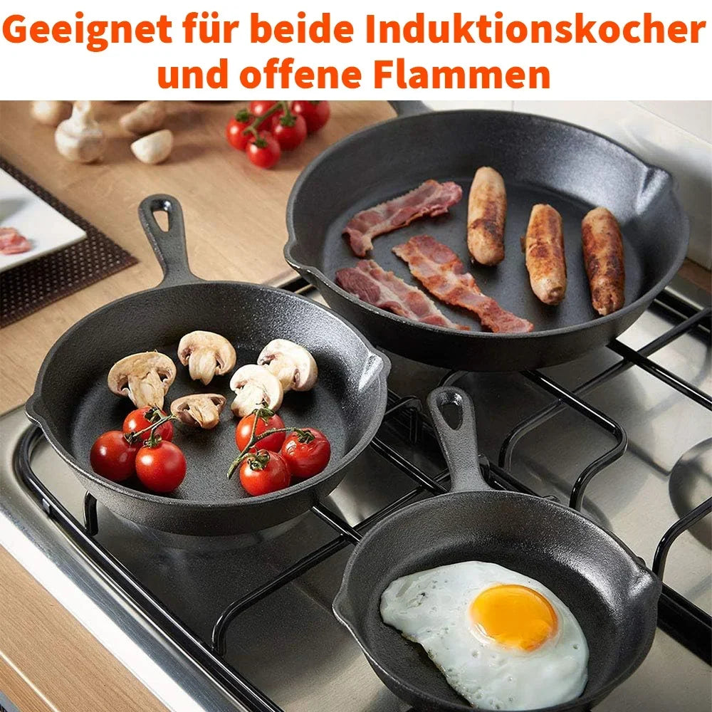 Cast iron skillet set