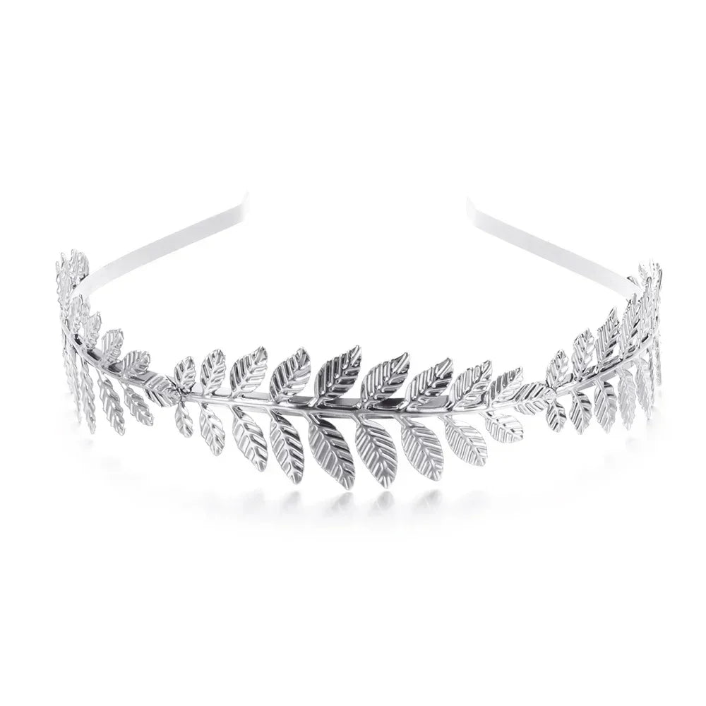 Gouden Haarband Dames met Bladvorm voor Bruiloft en Feestelijke Gelegenheden 10