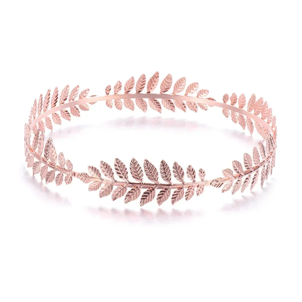 Gouden Haarband Dames met Bladvorm voor Bruiloft en Feestelijke Gelegenheden 12