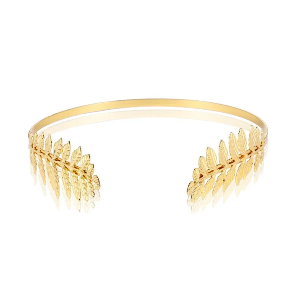 Gouden Haarband Dames met Bladvorm voor Bruiloft en Feestelijke Gelegenheden 14