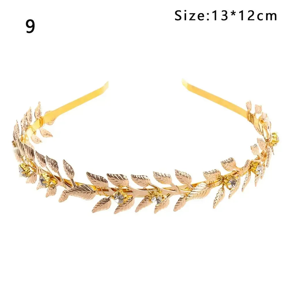 Gouden Haarband Dames met Bladvorm voor Bruiloft en Feestelijke Gelegenheden 28