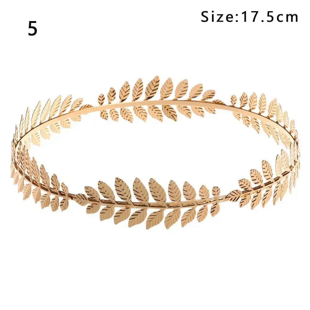 Gouden Haarband Dames met Bladvorm voor Bruiloft en Feestelijke Gelegenheden 29