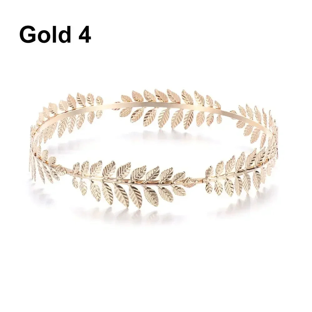 Gouden Haarband Dames met Bladvorm voor Bruiloft en Feestelijke Gelegenheden 36
