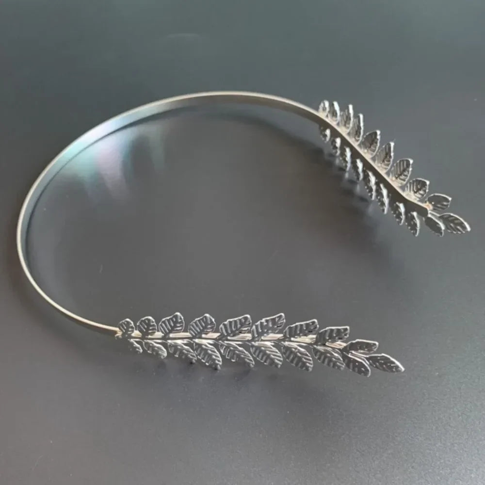 Gouden Haarband Dames met Bladvorm voor Bruiloft en Feestelijke Gelegenheden 6