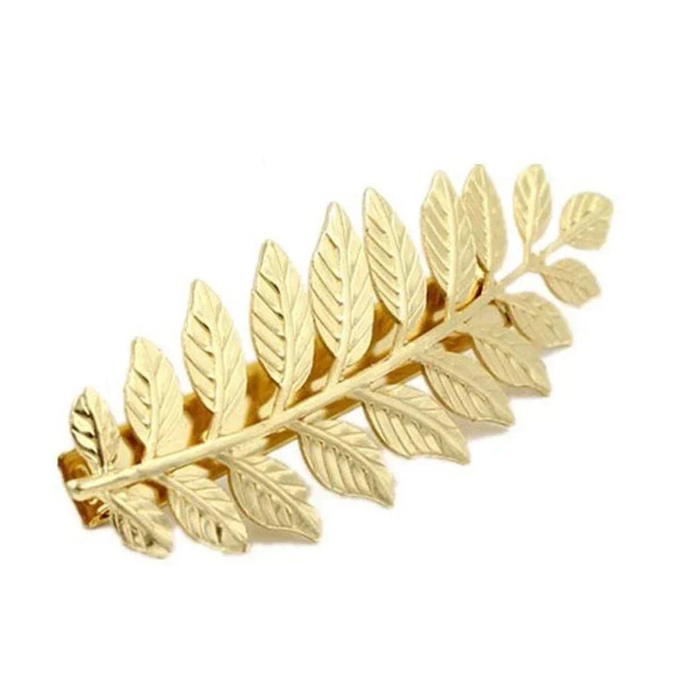Gouden Haarband Dames met Bladvorm voor Bruiloft en Feestelijke Gelegenheden 9