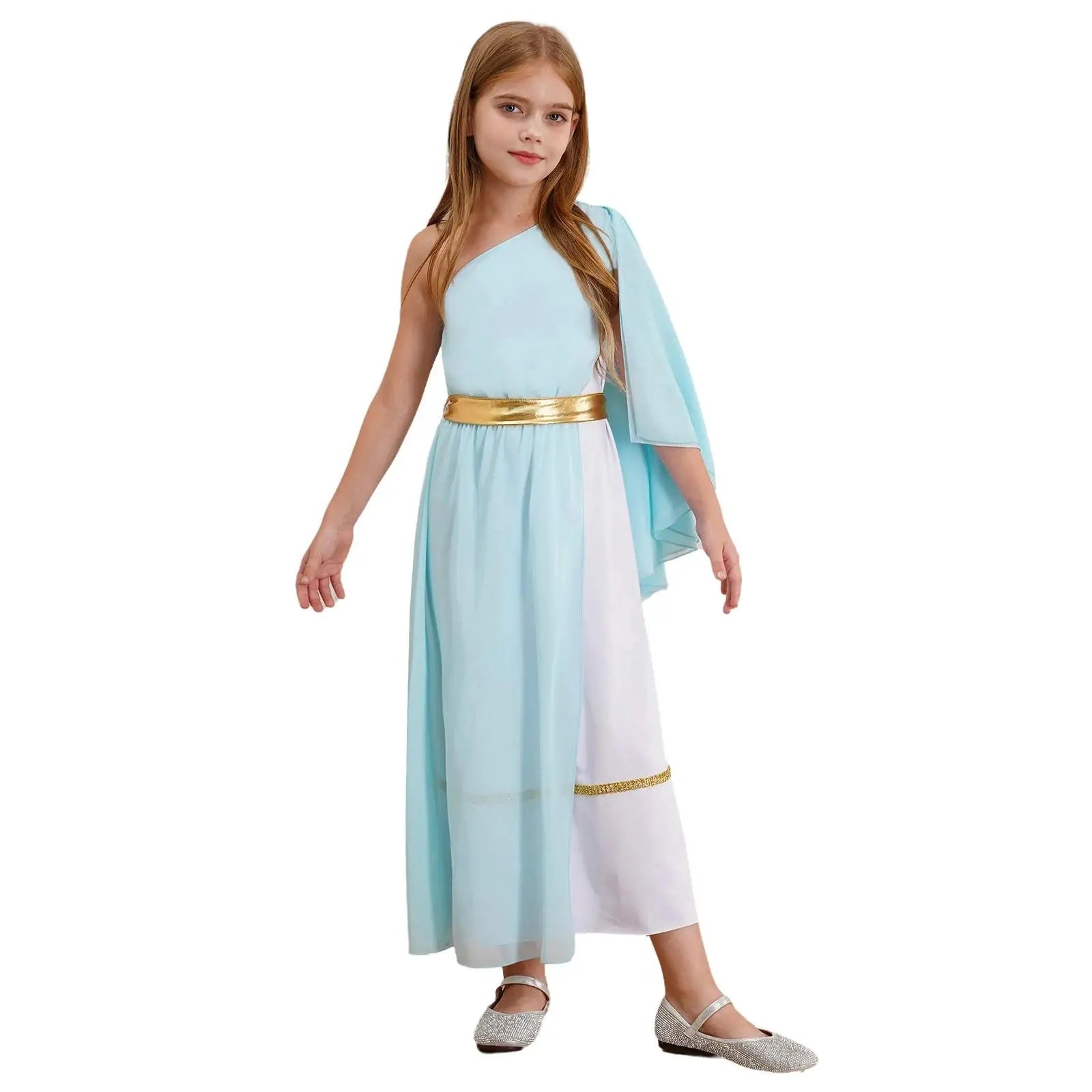 Griechisches Toga-Kleid für Mädchen – Nymphenkleid, Karnevalskostüm 1