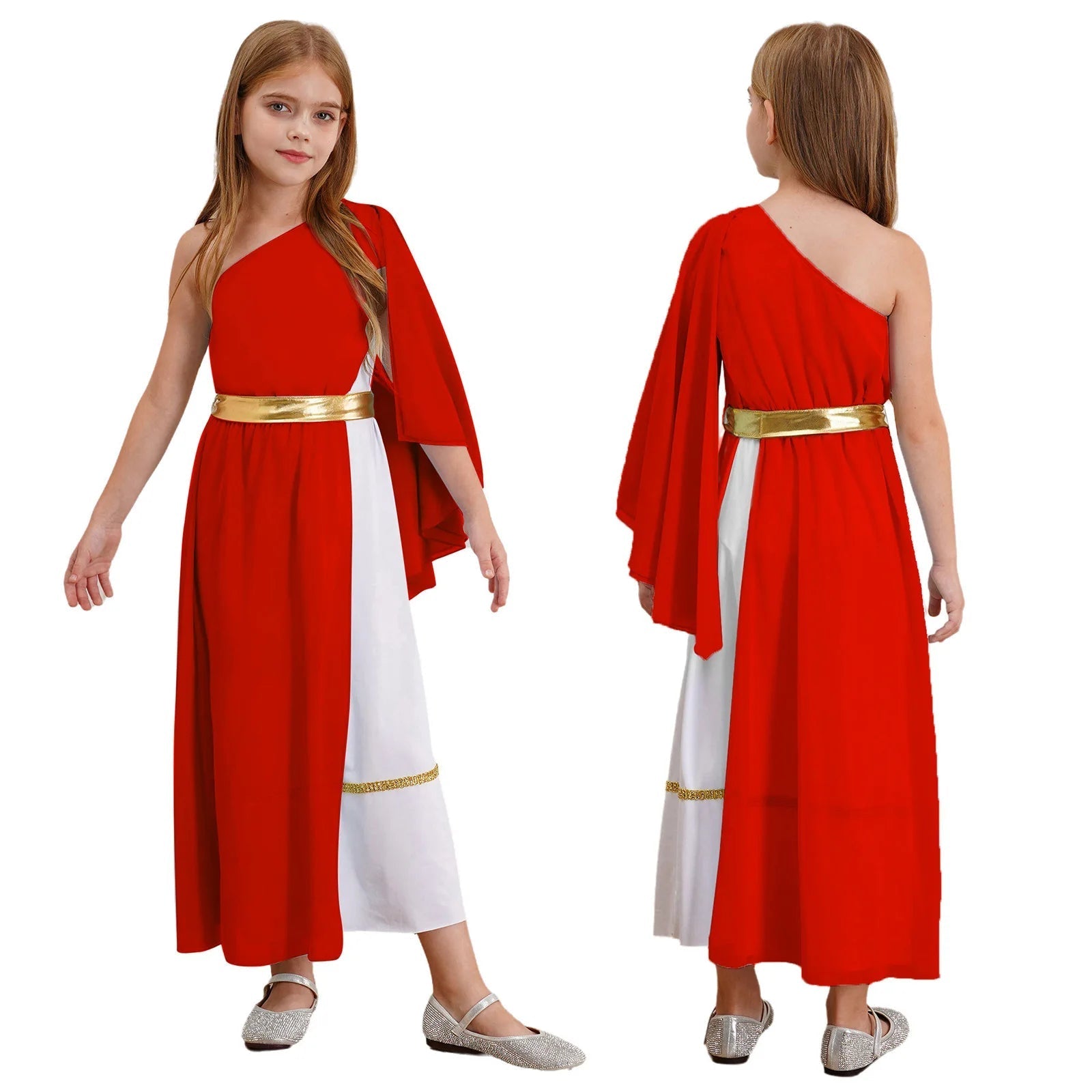 Griechisches Toga-Kleid für Mädchen – Nymphenkleid, Karnevalskostüm 8