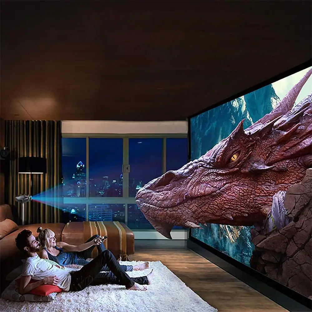 Portable Projector Screen High Brightness 16:9 Metal Anti Light Curtain 84 100 120 133 150 Inches Home Outdoor Office 4K VestraGear