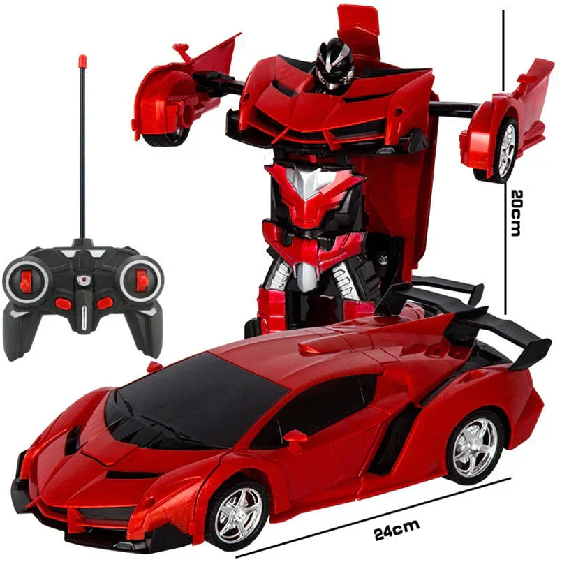 Voiture Transformable RC – Jouet 2-en-1 Passionnant pour Enfants avec Mode Voiture et Robot