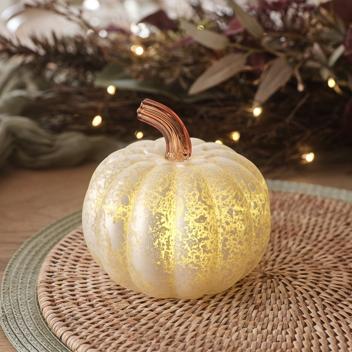 Halloween Decoraties Glas LED Pompoenlicht 1